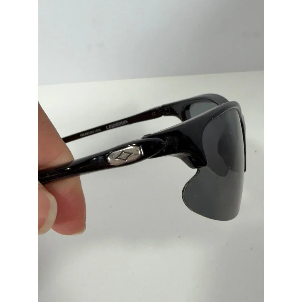 Style Eyes Lowdown Polarized Sport Sunglasses Black Wrap Frame Gray Lens Y2k 90s